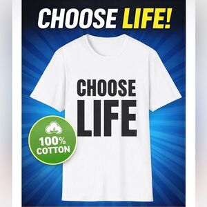 White 'Choose Life' T-Shirt